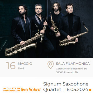 Biglietti Signum Saxophone Quartet